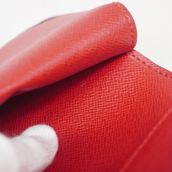 Louis Vuitton Wallet Damier Portefeuille Lou N60500 Red Ebene Ladies - Picture 8 of 15